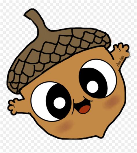 cute acorn clipart